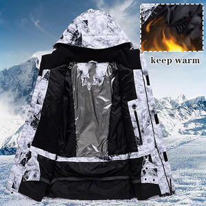 Ensembles de vêtements de ski unis avec cordon de serrage, design personnalisé, uniforme de ski à capuche, imperméable, respirant, unisexe, pour adultes - Product Image 4