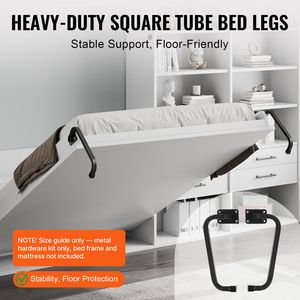 Kit Letto a Scomparsa Deluxe Matrimoniale Fai-da-te, Struttura Robusta a Parete con Leva Pneumatica e Ferramenta Funzionale per Letti Pieghevoli - Product Image 6