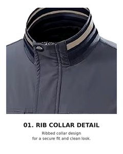 Chaqueta de Trabajo Elástica de Nailon con Detalle de Cuello Jacquard |   Marca Coreana MARK MK-1532 OEM/ODM - Product Image 4