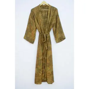 Neuankömmling Kimono Robe Silk Night wear Dressing Gown Beach Wear Bikini Vertuschen Roben Maxi kleid