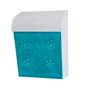 Wall Mounted Iron <b>Mailbox</b> Waterproof Non <b>Locking</b> Front Access Powder Coated Finish White - Product Image 5