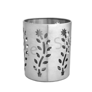 Elegante Porta Cubiertos de Acero Inoxidable para Cocina con Diseño de Macetero - Product Image 1