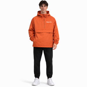 Chaqueta Anorak Personalizada para Hombre, Chaqueta Cortavientos con Capucha y Media Cremallera, Estilo Casual, Venta al Por Mayor B2B - Product Image 1