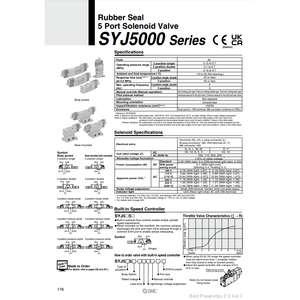 โซลินอยด์วาล์วควบคุม SYJ5240-1G แบบนิวเมติก SMC - Product Image 2
