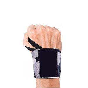 Muñequeras Deportivas Tácticas con Bucle para el Pulgar en Camuflaje Gris, Muñequeras Profesionales para Levantamiento de Pesas, OEM - Product Image 2