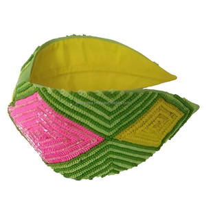 Diadema Acolchada Hecha a Mano con Lentejuelas Coloridas y Bordado Floral Ecológico, Estilo Turbante, para Mujeres y Niñas, Ideal para Festivales y Fiestas - Product Image 3