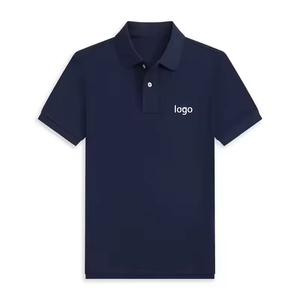 Polo de Algodón Negro para Hombre, Manga Corta, Color Sólido, Transpirable, Diseño Casual, Logotipo Frontal, Tela Piqué - Product Image 1