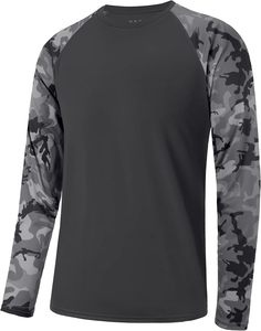 Customized UPF 50 Quick Dry 100% Polyester Fishing <b>Sunscreen</b> Long Sleeve Fishing Hiking Shirt Breathable Moisture Wicking Sun - Product Image 2