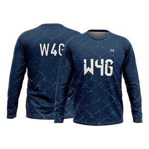 Men's Sublimated Crew Neck Full Sleeve Workout Shirt Eco Friendly Yoga Gym <b>Top</b> Custom Sportswear OEM ODM Wholesale Leisure <b>Top</b> - Product Image 3