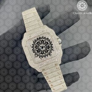 Reloj de Cristal de Lujo para Mujer Charm Jewells, Esfera Irregular, Cuarzo Analógico, Correa de Acero Inoxidable de 38 mm, Estilo Joyería de Moda - Product Image 5
