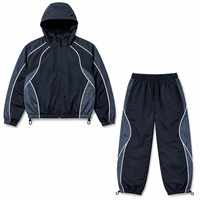 Veste coupe-vent pour homme de haute qualité, grande taille, 100% nylon, imprimé 2 en 1, veste de sport / veste imperméable légère pour l'hiver, coupe régulière
