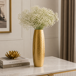Vase en laiton martelé fait main |   Vase à fleurs en métal |   Vase décoratif pour la décoration de la maison |   Vases en laiton en gros pour la maison, l'hôtel et les mariages - Product Image 2
