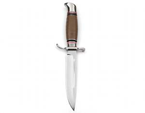Handcrafted stainless Steel Heavy-Profile <b>Craft</b> <b>Tool</b> Stacked Leather Handle Executive Display Piece - Product Image 1