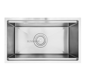 Évier de cuisine de luxe en acier inoxydable 304 gaufré, cuve simple avec surface brossée, prix de gros direct usine du Vietnam - Product Image 5