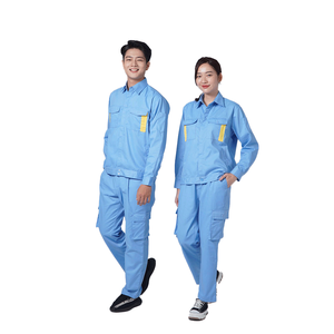 Uniforme de travail unisexe en coton antistatique, tissu kaki respirant, vêtements de sécurité protecteurs, vêtements d'atelier industriel 4SU - Product Image 2