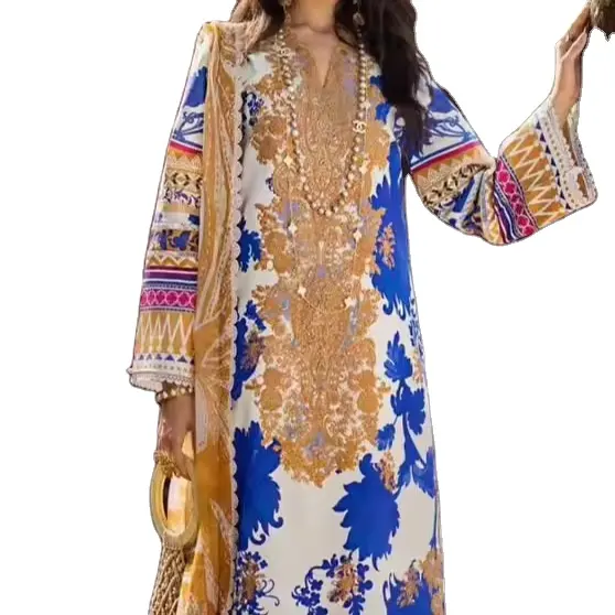 Vestido de fiesta pakistaní bordado pesado Salwar Kameez mejor precio de fábrica colección de verano de calidad superior Trajes de seda al por mayor