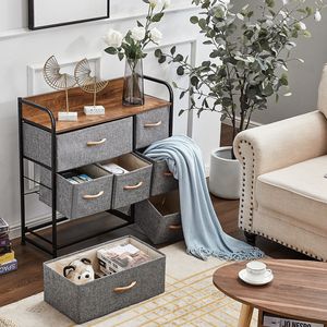 Cassettiera a 7 cassetti in acciaio robusto per camera da letto, corridoio, ingresso, armadi e contenitori in tessuto - Product Image 3