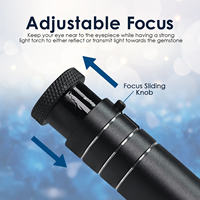 Top-Rated Professional Focusing Prism Spectroscope High-Precision Gemstone Identification Tool 400-700nm Adjustable Focus