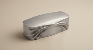 Caja Rectangular de Metal Plateado para Frutos Secos, Contenedor de Lujo para Dátiles con Relieve de Ondas Fluidas, Lata Decorativa para Regalo, Eventos y Fiestas - Product Image 5
