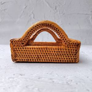 Handmade Weaving Wicker Natural Rattan Serving <b>Trays</b> Customized logo Bedside Bread Breakfast Serving <b>Trays</b> - Product Image 4