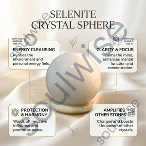 Sphère de cristal blanc naturel polie flottante, boule de pierre précieuse ronde par Soulwise pour la décoration intérieure et la collection de cadeaux - Product Image 3
