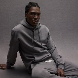 Custom <b>Plain</b> <b>Grey</b> <b>Hoodie</b> Unisex Pullover Sweatshirt Soft Cotton Streetwear Adjustable Drawstring Kangaroo Pocket - Product Image 2