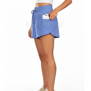 Shorts de sport pour femmes, taille haute, tissu extensible, légers, séchage rapide, Spandex/Nylon, pour entraînement, yoga, course à pied, activités sportives - Product Image 5