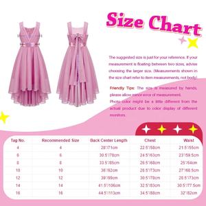 ชุดเดรสเด็กผู้หญิง 4-16 ปี ผ้าชีฟอง แต่งระบาย สำหรับงานปาร์ตี้วันเกิด งานแต่งงาน แฟชั่นถ่ายรูป ใส่ได้ทุกวัน - Product Image 6
