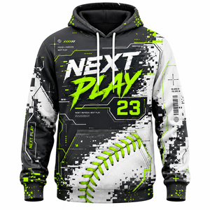 Sweat à capuche de baseball Next Play pour homme, pull-over imprimé par sublimation, respirant, en polyester, vêtements de sport, design unisexe adulte - Product Image 1