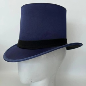 Sombrero de Copa de Cuero de Lujo para Hombre, Clásico, de Corona Alta, Acabado Premium para Fotografía de Moda Formal y Ocasiones Especiales - Product Image 3