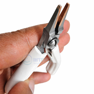 Flat Nose Jewelry Pliers Copper Jaw Lindstrom Style White Grip Stainless Steel <b>Precision</b> <b>Tool</b> 5 Inch for Beading Craft Users - Product Image 3