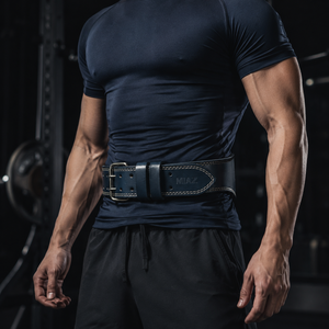 Nouvelle ceinture de musculation unisexe réglable en cuir de vachette gris, robuste, antidérapante et légère, pour la musculation en salle de sport - Product Image 2