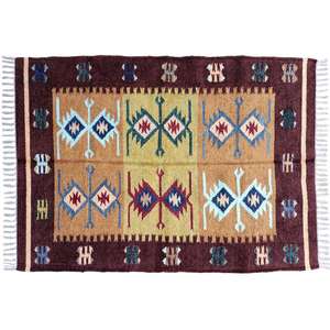 Alfombra de algodón de seda de 3x5 pies hecha a mano adecuada para el piso del dormitorio o el acento del área del salón - Product Image 4