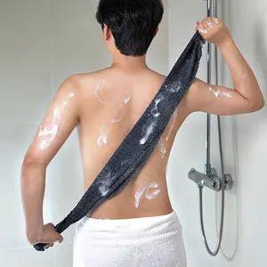 SHIMOYAMA спинка для душа отшелушивающая мочалка ткань для спины удлиненная длина скруббер полотенце нейлоновое отшелушивающее банное полотенце