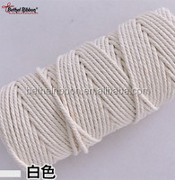 Corde de coton colorée bon marché, garniture de corde de boulanger en coton macramé de 3mm pour bricolage