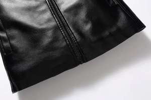 Chaqueta de Cuero con Capucha para Hombre, Chaqueta de Cuero Casual de Material PU para Hombre, Chaquetas de Cuero para Hombre con Forro de Terciopelo - Product Image 4