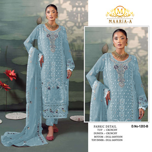 Traje pakistaní de alta calidad con bordado de lentejuelas y trabajo de cristal Khatli, traje Salwar para boda - Product Image 2
