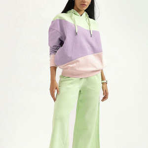 Sweat-shirt à capuche pour femme, imprimé personnalisé, couleur pastel unie, 100% polyester, coupe ample décontractée - Product Image 5