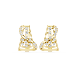 Pendientes de Aro Bali con Circonitas, Plata de Ley 925 Chapada en Oro de 18K, Joyería de Diseño de Lujo para Mujer - Product Image 2