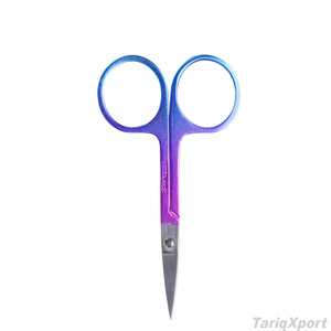 Ciseaux de Précision Portables en Acier Inoxydable pour Sourcils et Poils de Nez – Prix Usine – Lames Affûtées Droites pour une Esthétique Dégradée - Product Image 3