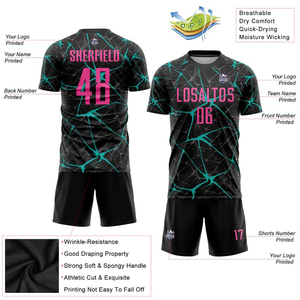Service OEM personnalisé à faible MOQ, dernier style, uniforme de football sportif, haute qualité, sublimation personnalisée du nom de l'équipe, 100% polyester extensible dans quatre directions - Product Image 2