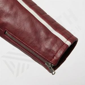 Chaquetas de Motociclismo Nuevas para Hombre, de Cuero Vacuno Genuino, con Protección en Hombros, Codos y Espalda, Duraderas - Product Image 6