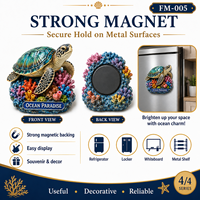 Imán de Resina 3D Personalizado al por Mayor con Base de Coral, Recuerdo Turístico, Regalo OEM para Tiendas de Acuarios