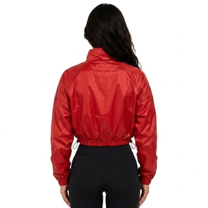 Lightweight Breathable Polyester Cropped Windbreaker <b>Jacket</b> OEM Wholesale Unisex - Product Image 2