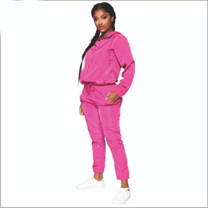 Unisex Plus Size Solid <b>Polyester</b>/Cotton Breathable Quick Dry Two-Piece Casual Maternity Yoga Fitness Athleisure Tracksuit Set - Product Image 6