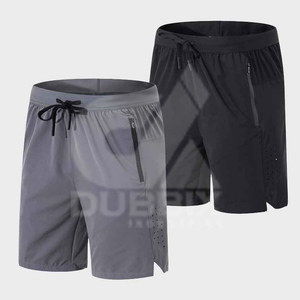 Shorts de course pour hommes en toile respirante avec poches, séchage rapide, polyester, pour la gym et l'entraînement, logo personnalisé position avant, OEM - Product Image 5