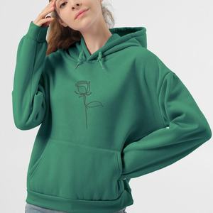 Sudadera con Logotipo Personalizado, Sudadera con Cuello Redondo Extra Grande, Sudadera con Capucha, Vestido Bordado, 100% Algodón, Ropa de Mujer, Impresión OEM - Product Image 2
