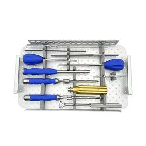 Conjunto de instrumentos para sistema de fusión cervical, kit de cirugía de columna vertebral, herramientas quirúrgicas ortopédicas veterinarias, kit de acero inoxidable - Product Image 2