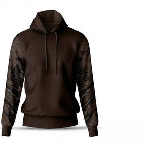 Sweat à capuche noir pour homme, coupe ample, décontracté, tricoté pour l'hiver, 100% polyester, écologique, imperméable, TOFEN SPORTS - Product Image 2