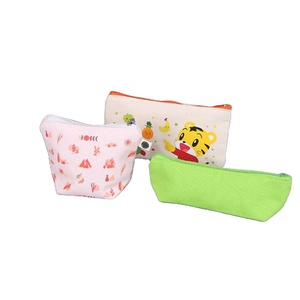 Bolsa de maquillaje cosmético de viaje de lona de algodón orgánico ecológico Vintage clásico cremallera cocodrilo bolsas de muselina de algodón de moda - Product Image 1